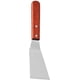 thumbnail image 2 of Raspador de borde inclinado para parrilla de hoja de acero inoxidable, mango de madera para servicio de alimentos, suministros de limpieza, cocina para barbacoa, restaurantes Xemadio WMJ-0212, 2 of 7