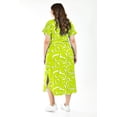 thumbnail image 3 of Vestido midi estampado Roman Fashion /Tallas Extras, 4343 (Lima) verde lima 38, 3 of 6