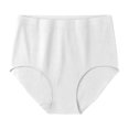thumbnail image 4 of VBEWZET Seamless High‑Rise Ladies Briefs, Thin Ice‑Silk No‑Show Daily‑Wear Triangle Panties White S, 4 of 4