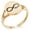 Rose Gold, variant on Stainless Steel Infinity Love Minimalist Oval Top Polished Statement Ring