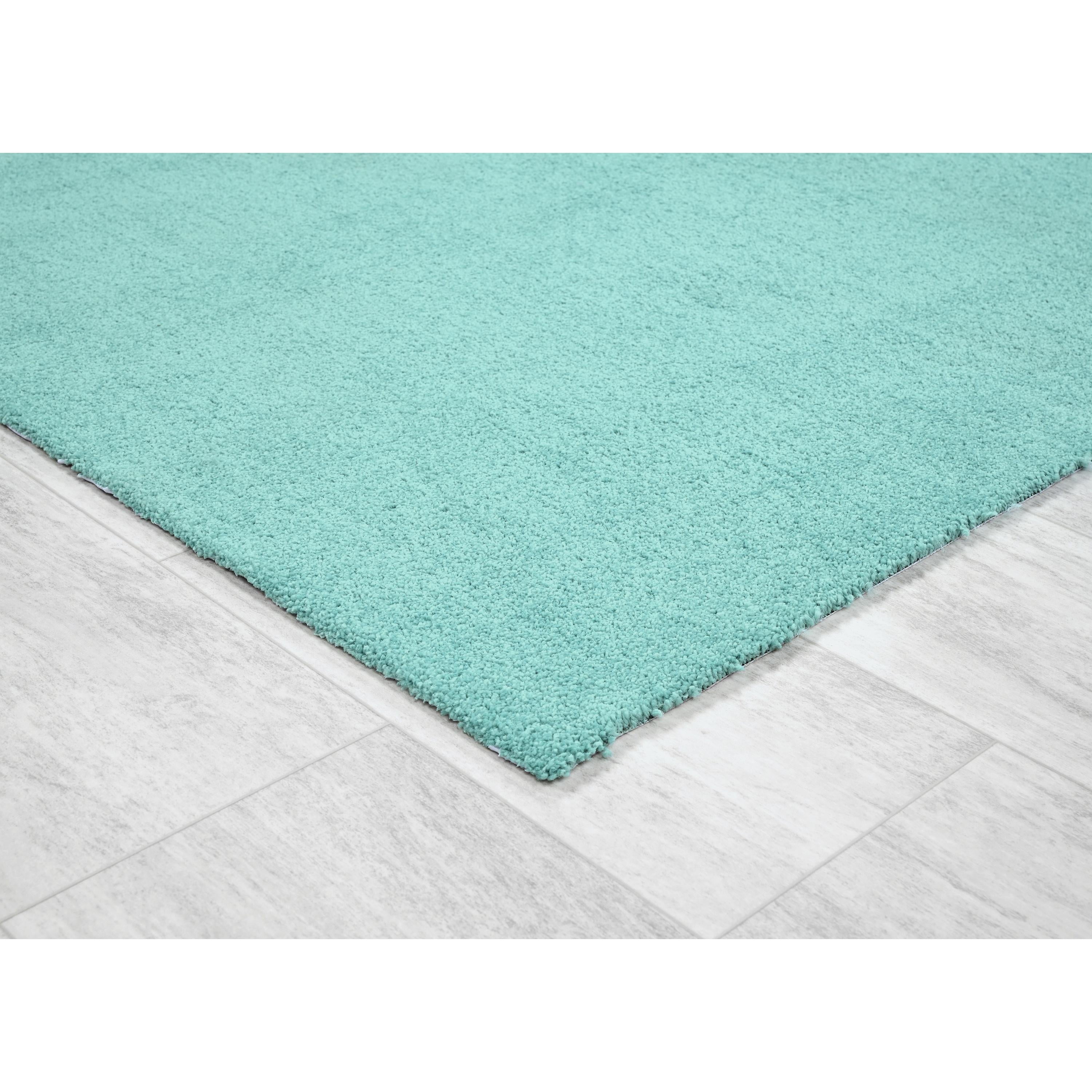 Garland Rug Gramercy Washable Polypropylene Sea Foam Bathroom Carpet, 4' x 6'
