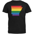 thumbnail image 1 of Arkansas LGBT Gay Pride Rainbow Black Adult T-Shirt, 1 of 1