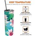 thumbnail image 2 of Floral Tumbler with Lid and Straw, Floral Travel Mug, Floral Mugs for Women, Cute Tumblers for Women, Flower Water Bottle, Rose Tumbler, 20oz Insulated Stainless Steel Flower Tumbler, 2 of 6