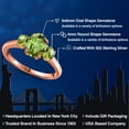 thumbnail image 2 of Gem Stone King 2.02 Ct Oval Green Peridot 18K Rose Gold Plated Silver Ring, 2 of 6