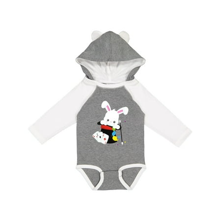 

Inktastic White Bunny Coming Out Of A Hat Magic Trick Gift Baby Boy or Baby Girl Long Sleeve Bodysuit