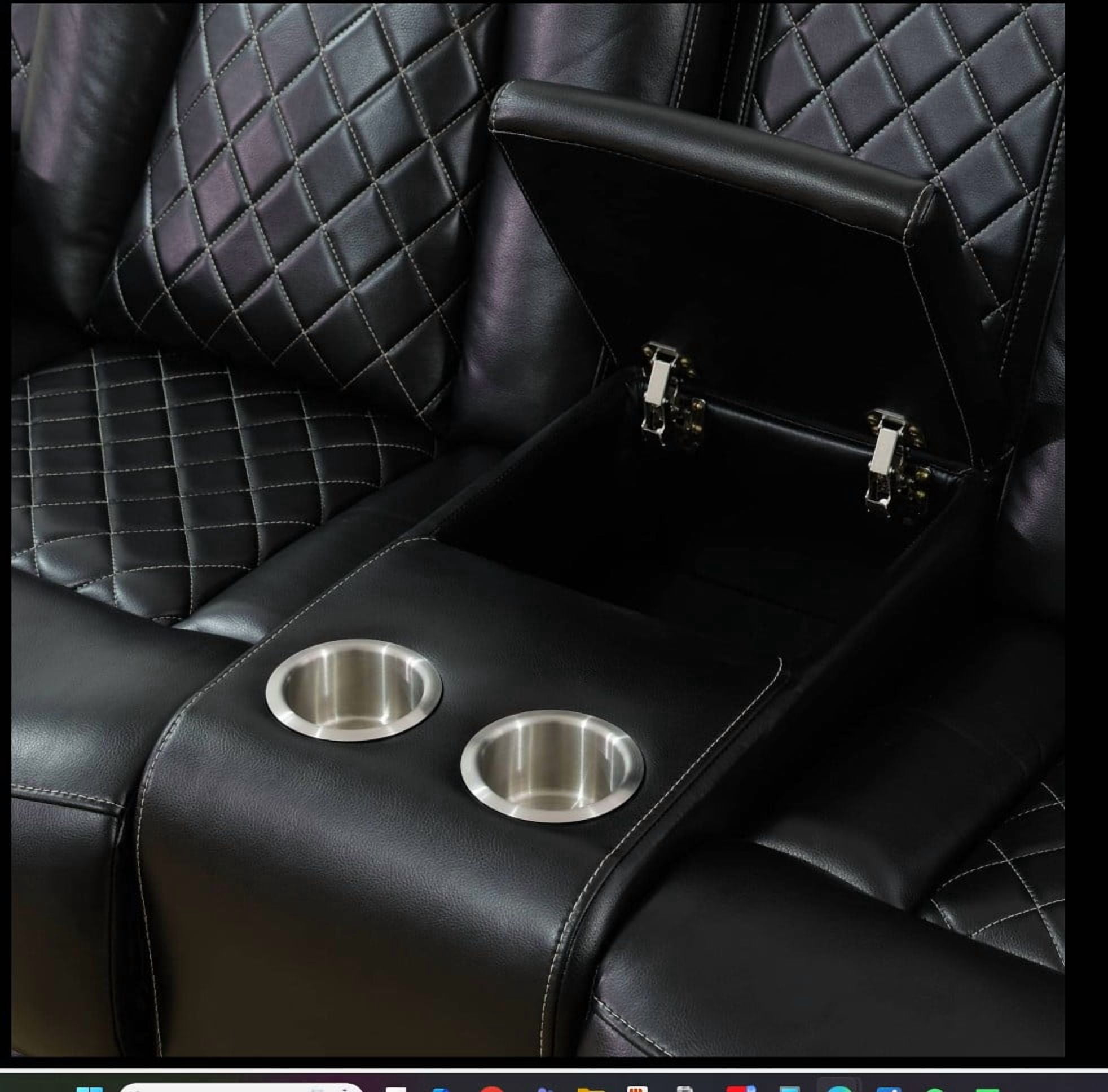 FUOROLA Faux Leather Indoor 3-Piece and Upholstered Recliners with 3 Seat Sofa Loveseat and Chair, Black