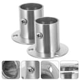 thumbnail image 2 of 6 pcs  Metal Closet Rod Flange Multi-use Holders Stainless Steel Closet Pole Flange Holders, 2 of 6