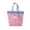 Pink, variant on Ohmyroo Polyester Mesh Tote Bag 7.95x7.52x1.97in Portable Travel Handbag With Zipper Breathable Cosmetic Wash Organizer Durable