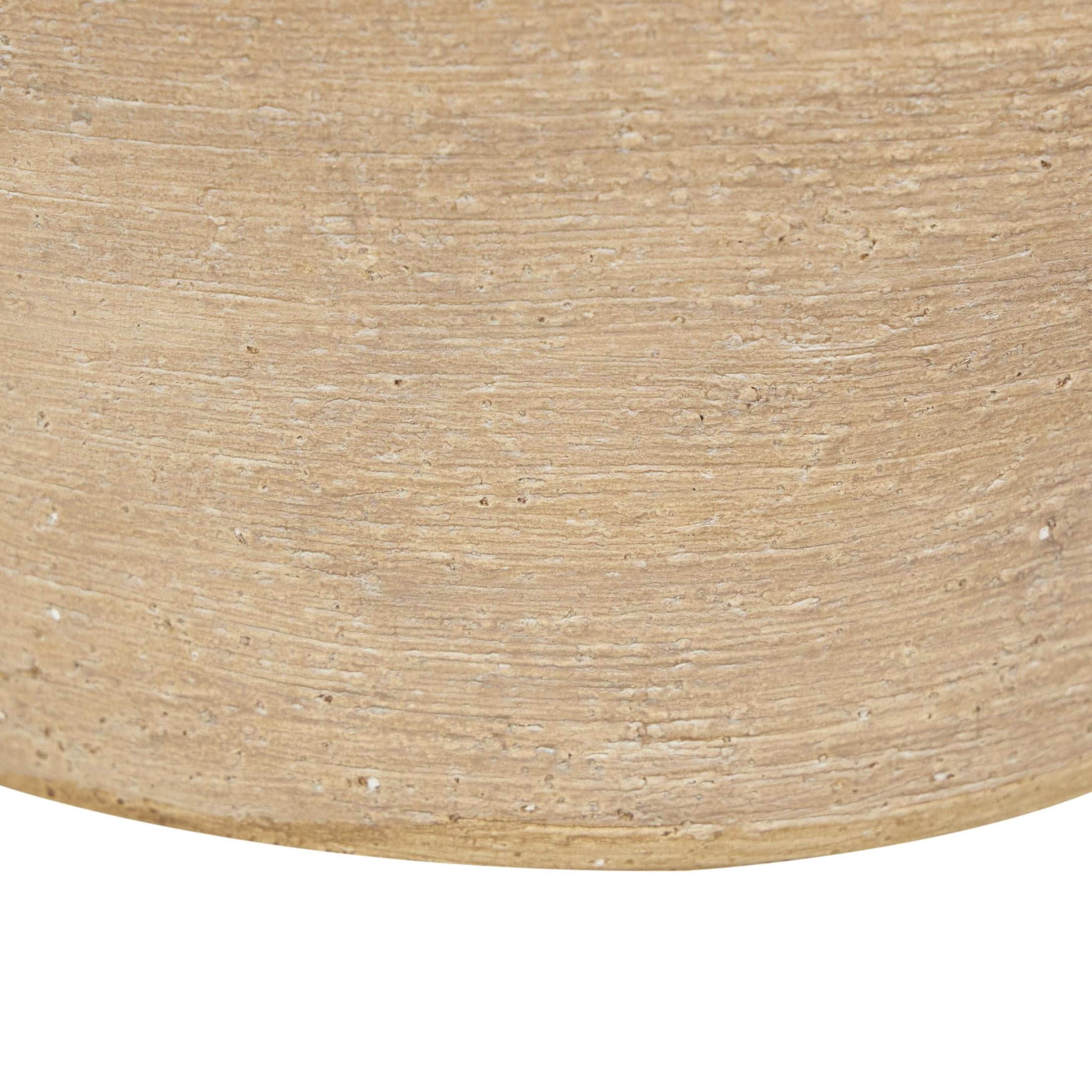 DecMode 17" Wide Textured Terracotta Beige Ceramic Vase
