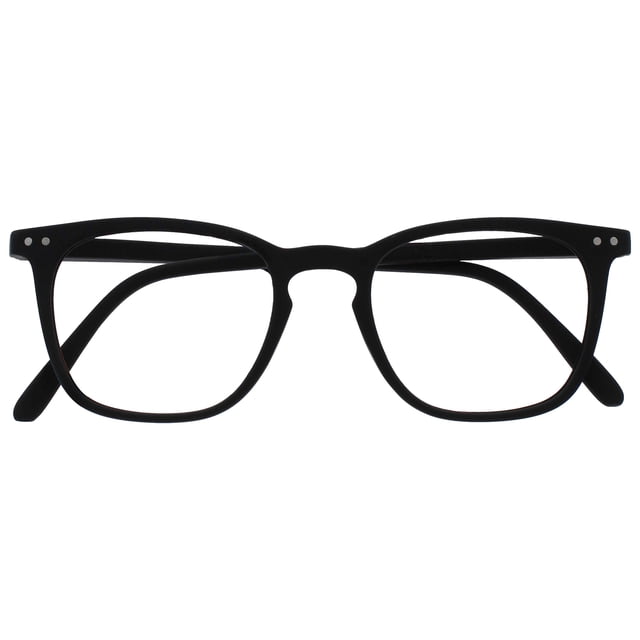 OPULIZE Bex Mens Reading Glasses Large Designer Style Matt Black R64-1 +1.00