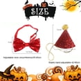 thumbnail image 2 of Lindo mascota gato perro cumpleaños Bowknot elástico Blingbling fiesta disfraz sombrero disfraz sombrero rojo, 2 of 5