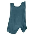 thumbnail image 3 of ASFGIMUJ Ladies Linen Sleeveless Round Neck All Loose Type Solid Color Casual Vest Top F XXXL, 3 of 3