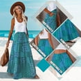 thumbnail image 3 of Women's casual high waist tie printed long maxi skirt,, 3 of 8