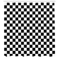 thumbnail image 3 of Ambesonne Checkers Game Shower Curtain, Classic Game Board, 69"Wx70"L, Black White, 3 of 3