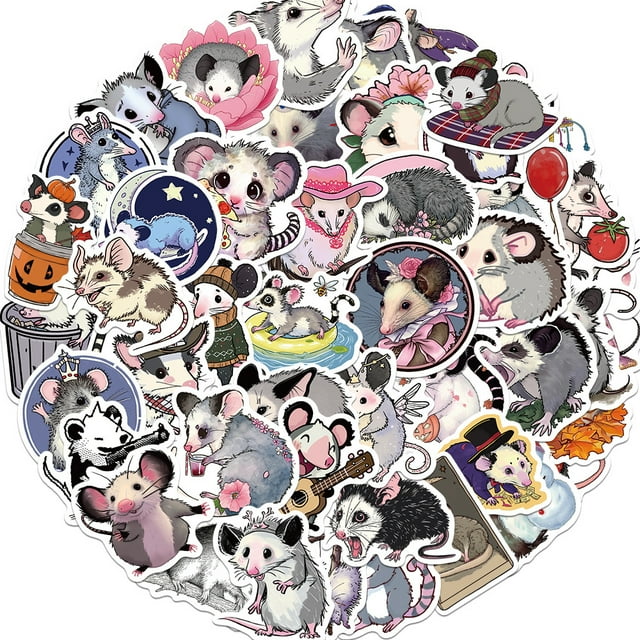 Set de pegatinas de vinilo con forma de marmota, 50 unidades, lindas caricaturas de animales