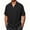 #Black, variant on Men's Business Casual Textured Knit Short Sleeve V-Neck Polo Shirt,Black,Big Men's,Tall Men's XL,Young Men's T-shirt
