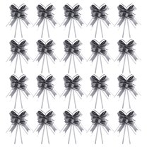 Large Gift Bow 28x8 Inch, 20 Pack Pull Bows for Gift Wrapping Present Wedding Valentine's Day Decoration, Black