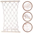 thumbnail image 3 of TABLZONE Hanging Fruit Hammock Net Structure Beige Wood Storage Display Family Users 1Pack, 3 of 8