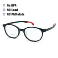 thumbnail image 2 of Children Optical Glasses Frame Oval Size 46 Adjustable Ear Lock Flexible TR90 Eyeglasses 6-10Y, 2 of 5