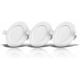 thumbnail image 1 of Focos empotrables para baño ultraplanos, resistentes al agua IP44, juego de 3, 115 mm, LED de 6 W, luz blanca cálida, 1 of 5