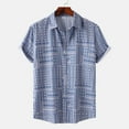 thumbnail image 2 of Siilsaa Mens Shirts Big & Tall Men's Shirts Short Sleeve Button Dress Shirts(Light Blue,S), 2 of 7