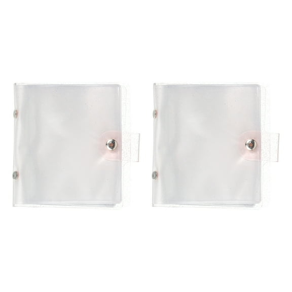 2 Pcs Mini Photo Album, 36 Pockets 4x4 Kpop Photocard Holder, Pink