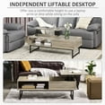thumbnail image 4 of HOMCOM Modern Lift Top Coffee Table with Hidden Storage Compartment and Metal Frame, Center Table for Living Room, Grey, 4 of 10