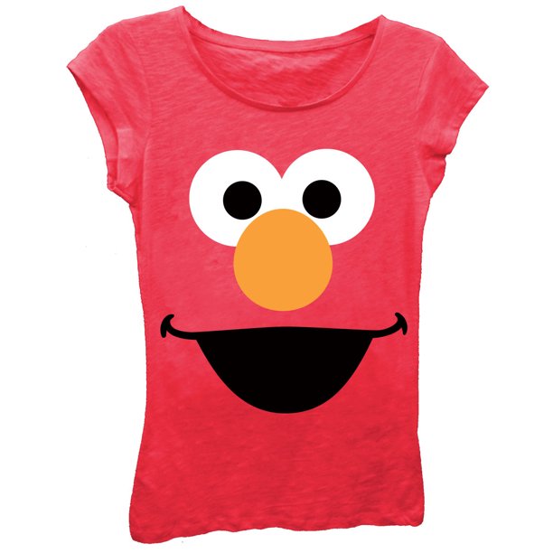 Sesame Street Seseme Street Girls' Elmo Face Graphic Tshirt With