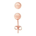 thumbnail image 6 of JewelStop 14K Rose Gold 5mm Faceted Stud Earrings with Diamond Cut Textured Finish and Push Back Clasp, 6 of 7