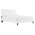 thumbnail image 2 of Modway Roxanne Performance Velvet Queen Platform Bed in White, 2 of 6