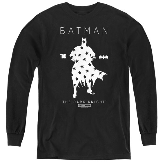Batman - Star Silhouette - Youth Long Sleeve Shirt - Large