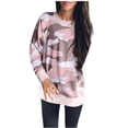 thumbnail image 1 of CEHVOM Femmes T-shirt à Col Rond à Manches Longues Chandail Blouse Décontractée Chandail Hauts, 1 of 5