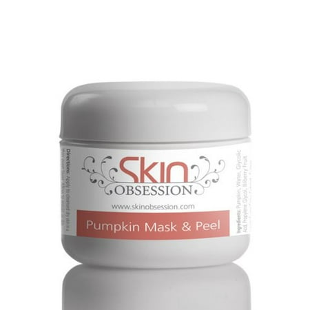 Skin Obsession Pumpkin Enzyme Mask & Peel with Glycolic acid Natural Skin Care Acne Scars Prone Anti Aging Reduce Wrinkles Sunburn Blackheads Dark Spots & Brightens Skin (Best Way To Reduce Acne Scars)