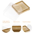 thumbnail image 3 of EeaseMX 50 cajas cuadradas de plástico para pastel de luna, contenedor de hojaldre de yema de huevo, caja de embalaje dorada (grande), 3 of 8