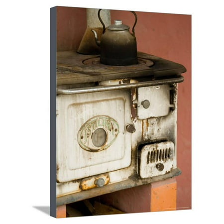 Classic Wood Stove, Estancia Santa Susan near Outskirts of Buenos Aires, Argentina Stretched Canvas Print Wall Art By Stuart