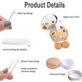thumbnail image 2 of 2Pcs Round Marble Contact Lens Case, Portable Contact Lens Box Kit with Mirror, Travel Contact Lens Holder Mini Box Container(Rose Gold+Gold), 2 of 7