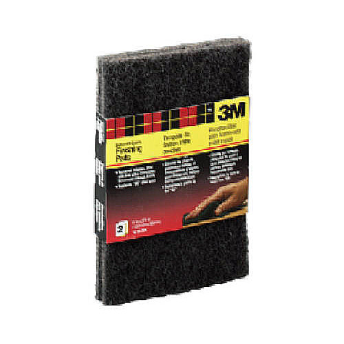 3M 10144 Finishing Pad, 6 in L x 37/8 in W, Steel Wool