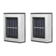thumbnail image 2 of 4 piezas de lámpara solar de pared hacia arriba y hacia abajo, lámpara de sensor de lámpara solar impermeable IP65 para exteriores, lámpara de patio de valla , 2 LED 2 LED de colores, 2 of 8
