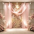 thumbnail image 4 of Extra Large Wedding Arch Sheer Drape, 600x75cm Lawn Wedding Ceremony Scene Backdrop Decorative Polyester Curtain, for Wedding Ceremony / Hotel Banquet Scene Arrangement, 4 of 5