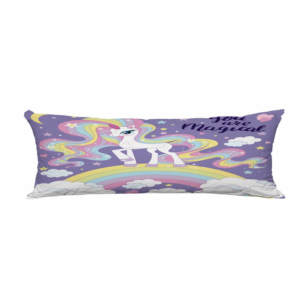 ECZJNT You are magical Lovely cartoon rainbow unicorn Pillow Cover Body
