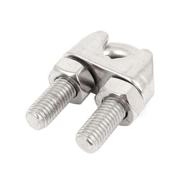 12mm 1/2" Stainless Steel Wire Ropes U Bolt Clips Clamp Silver Tone