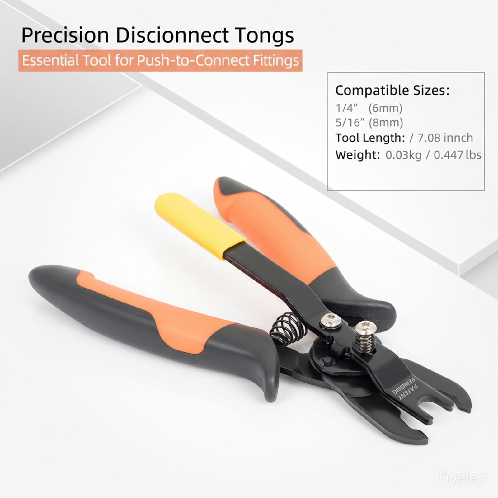 Dwellin Push To Fittings Air Line Disconnect Tool Kit Push Fitting Removal Tool For 1/4” 5/16” 3/8” 1/2” (6mm 8mm 10mm 12mm) Quick Release Pliers With 15 Pcs Pneumatic Fittings