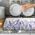 thumbnail image 5 of Purple Lavender Dish Drying Mat for Kitchen Counter Spring Summer Flower Floral Dishes Drainer Mats Absorbent Microfiber Dish Drying Pad Washable Dish Draining Mat Extra Large 18x24 Inch, 5 of 7