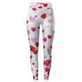 thumbnail image 4 of iOPQO Women's Valentines Day Tights With Hearts Red Heart Sexy Leggings Skinny Pant Patterned Red Heart,Leggings for Women,Jeggings for Women,Workout Pants Women,Women's Pants,Hot pink,L, 4 of 4