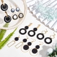 thumbnail image 5 of DIY Black Theme Earring Making Kit - 8 Pairs Freshwater Shell Charms Findings - Women's Jewelry Making Kit - Easy to DIY - Gift Idea Gold, 5 of 7