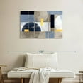 thumbnail image 2 of Elephant Stock Gold-accented Circles Wall Art - Horizontal Multi Panel Canvas - Living Room Wall Decor - Abstract Multi Panel - Gold And Gray Decor - 38" x 24", 2 of 4