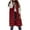 Wine, variant on Erwazi Womens Puffer Vest Winter Hooded Sleeveless Button Long Puffy Jacket Warm Thick Quilted Coats with Pockets