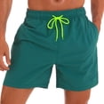 thumbnail image 2 of Sngxgn Men's Shorts Stretch with Pockets Elastic Waist Cargo Shorts(Green,XXXL), 2 of 5
