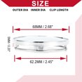 thumbnail image 4 of Universal Car Wheel Center Hub Cap Rim Cover Hub Caps for Most Cars 68mm 2.68" OD Chrome Silver Tone, 4 of 6