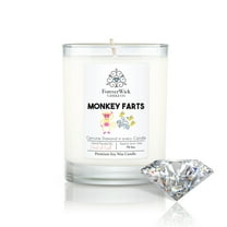 ForeverWick Diamond Candle 14oz Monkey Farts Soy Wax Candle With Diamond Inside - Funny, Humor, Kids, Funny Candle, Birthday Candle, Fruity Candle, Diamond